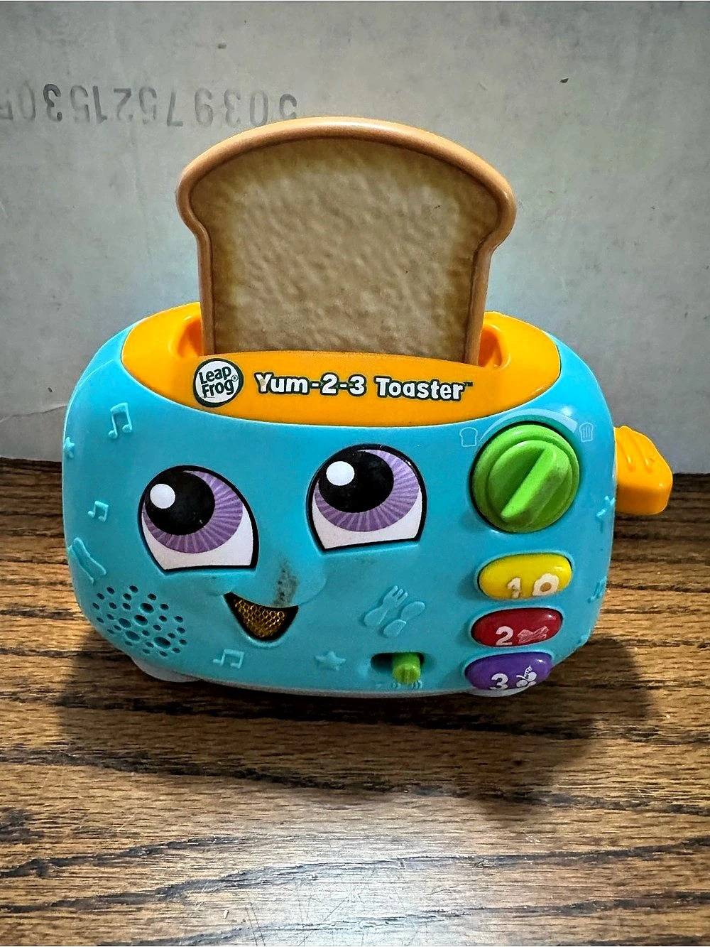 LeapFrog Yum-2-3 Toaster Interactive Learning Toy Blue & Yellow